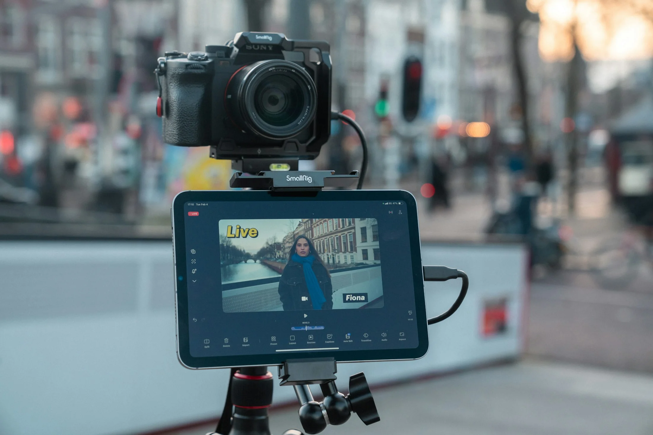 Encore campaign team producing creator content in market